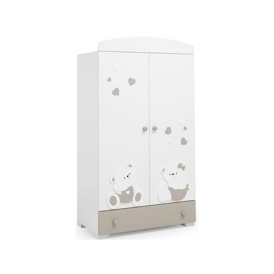 Dulap bebelusi cu ursuleti Mirtillo alb & crem Design Vesel, Erbesi, Italia