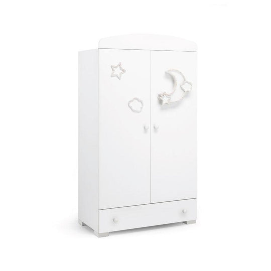 Moon baby wardrobe with night light, Erbesi Children's Room Furniture, Italy 