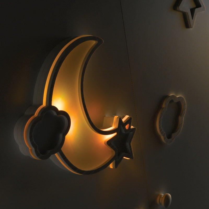 Dulap bebelusi Moon cu lampa de veghe, Mobilier Camera Copii Erbesi, Italia - Camera Bebelusului