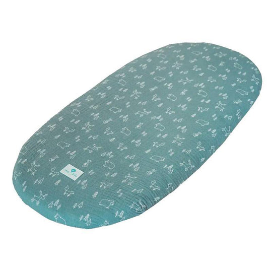 Husa muselina forest pentru salteluta cos Ahoj Baby