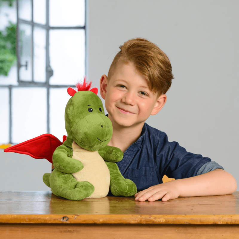 Jucarie Dragon Plush Verde Bebelusi Unisex Warmies 1189 - Camera Bebelusului