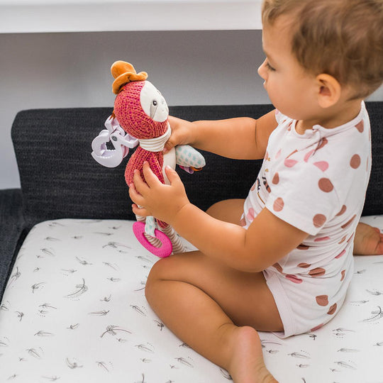 Educational toy for stroller Lazy Leon, +0 months, Babyono