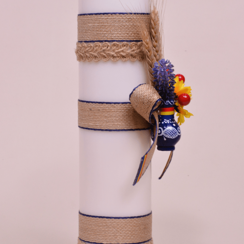 Lumanare Personalizata Traditional Populara Botez Baietei AnneBebe - Camera Bebelusului