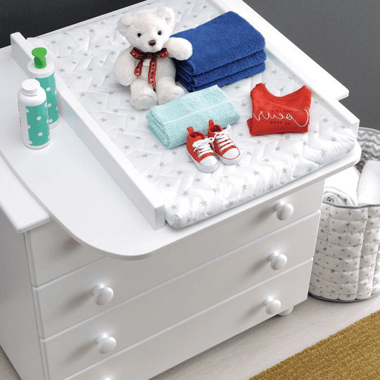 Wooden Changing Table Accessories Kit With Mattress For Commode Azzurra Italia