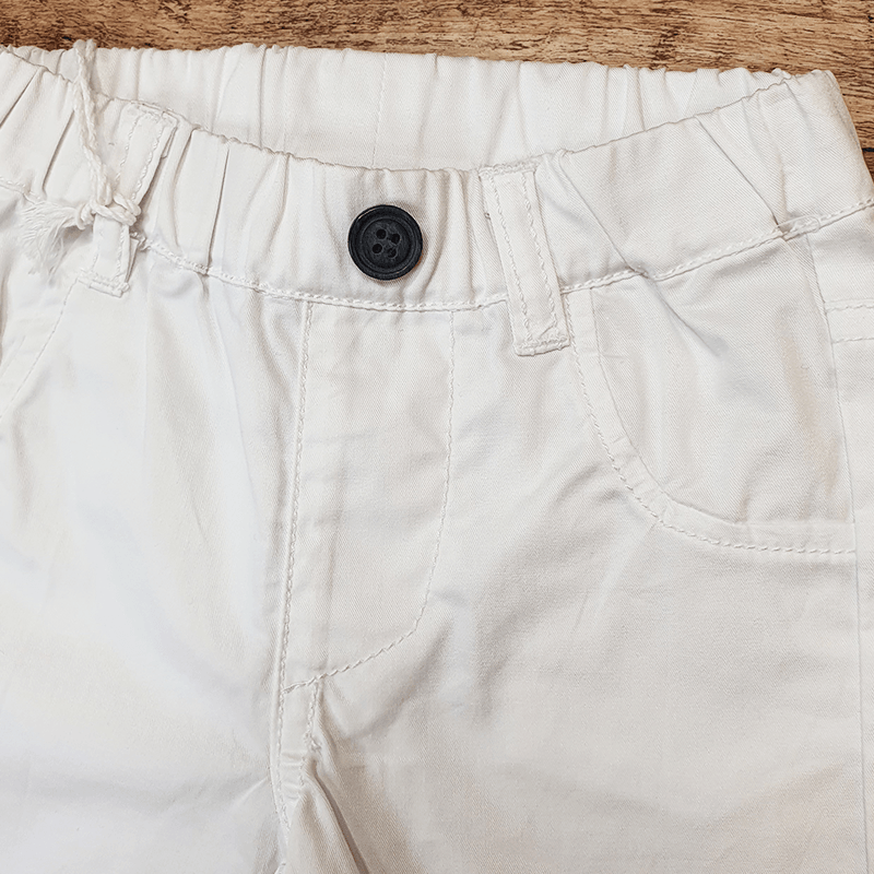 Pantalonasi bumbac albi scurti bebelusi 4.J612.00 iDO - Camera Bebelusului