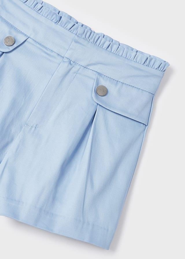 Pantaloni Scurti Bleu Bumbac Satinat Fete 3207 - Camera Bebelusului