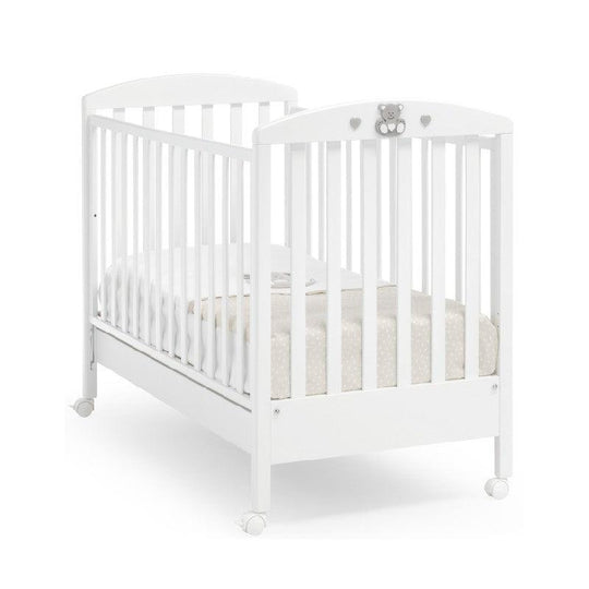 Patut bebelusi elegant Charly Alb & Crem Lemn de Fag cu sertar Erbesi Italia