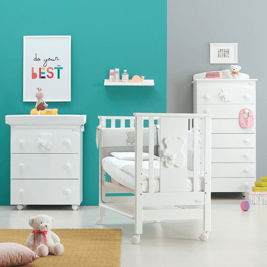 Patut co-sleeping atasabil Contact Funky cu saltea inclusa si suport Antireflux Lemn Fag Italia