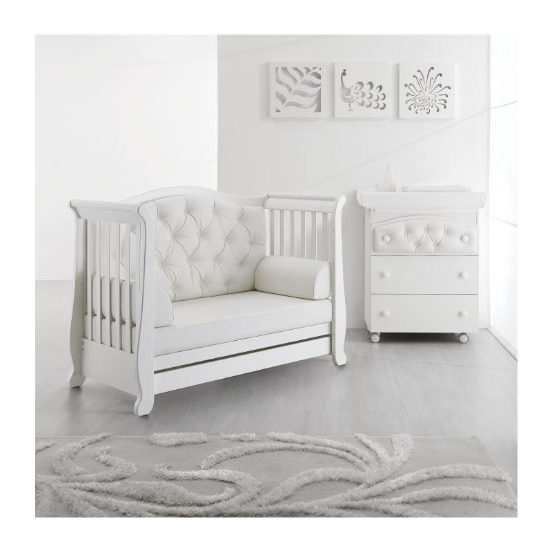 Super Saltea 128x64x14 & Brate Soft Butoni & Soft Cristale Ivory