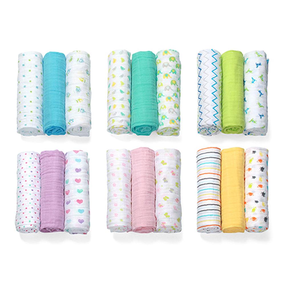 Set 3 Scutece Textile Bebelusi din muselina Bumbac 100% Vernil BabyOno 348/06 - Camera Bebelusului