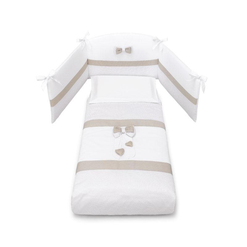 Set 4 Piese Cu Protectie Bumbac Patut Bebelusi Colectia Lilli