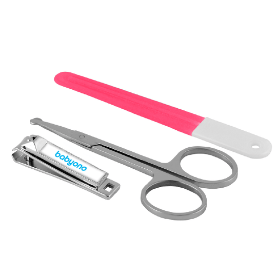 Set Ingrijire Manichiura Bebelusi 3 Piese Roz Baby Ono 068