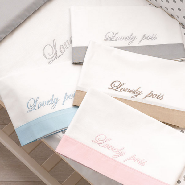 Set Lenjerie Bumbac Pentru Patut Co-Sleeping 3 Piese Contact Azzurra - Camera Bebelusului