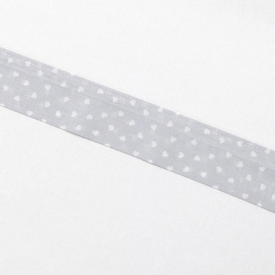 Set Lenjerie Bumbac Pentru Patut Co-Sleeping Ninna Erbesi Cuoricini Gri