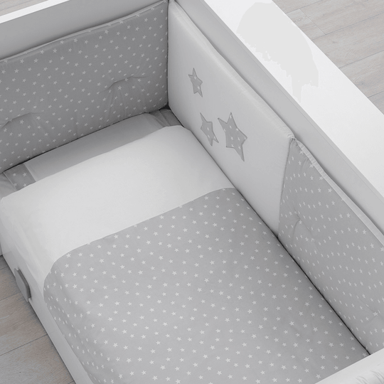 Set Protectie Bumbac Pat 3 Piese Patut Bebelusi Easy Erbesi