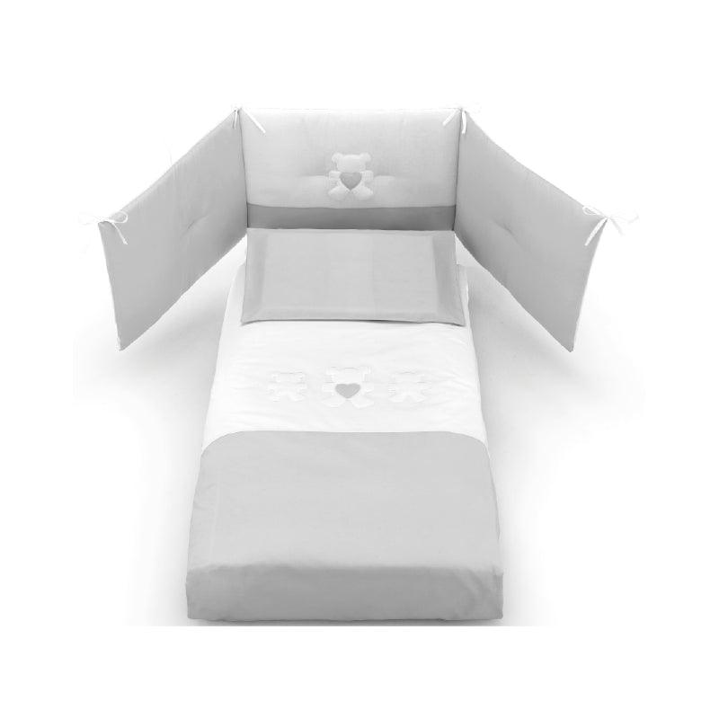 Set Protectie Bumbac Patut Bebelusi 4 Piese Colectia Molly